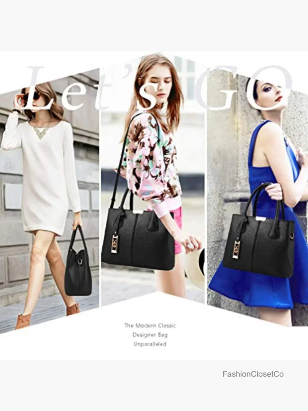 PU Leather Top Handle Satchel Shoulder Tote Crossbody Bag